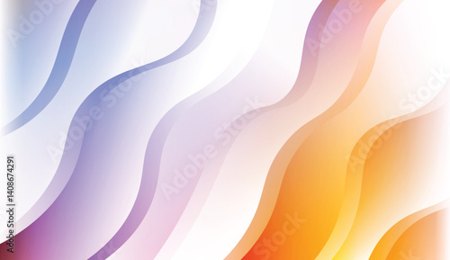 Wave Abstract Background. For Business Presentation Wallpaper, Flyer, Cover. Vector Illustration with Color Gradient.