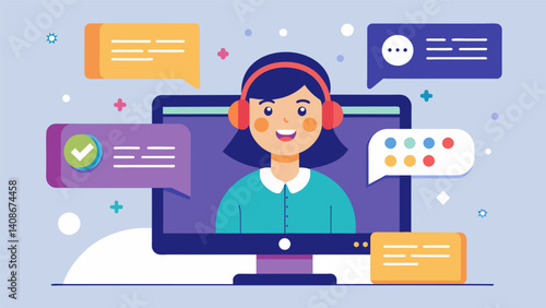 A website that features a live chat support system using data on customer browsing behavior allowing representatives to provide personalized product recommendations and assistance.. Vector