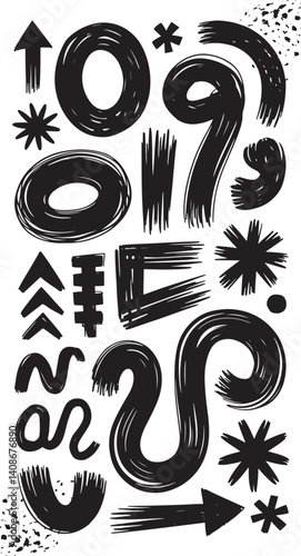 Minimalist White Font and Line Art Graphics for Modern Design
