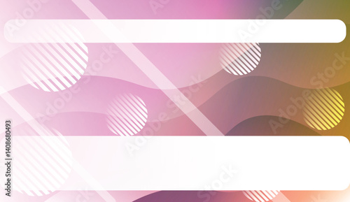 Dynamic shape background With Wave Gradient Shape, Line, Circle, Space for Text. For Futuristic Ad, Booklets. Vector Illustration