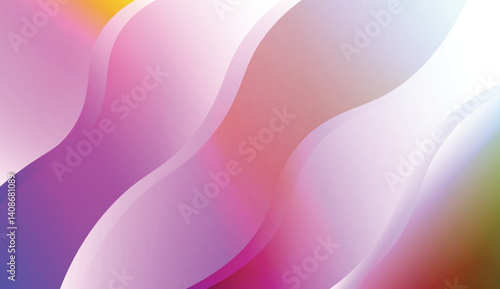 Template Modern Background With Curves Lines. For Elegant Pattern Cover Book. Vector Illustration with Color Gradient.