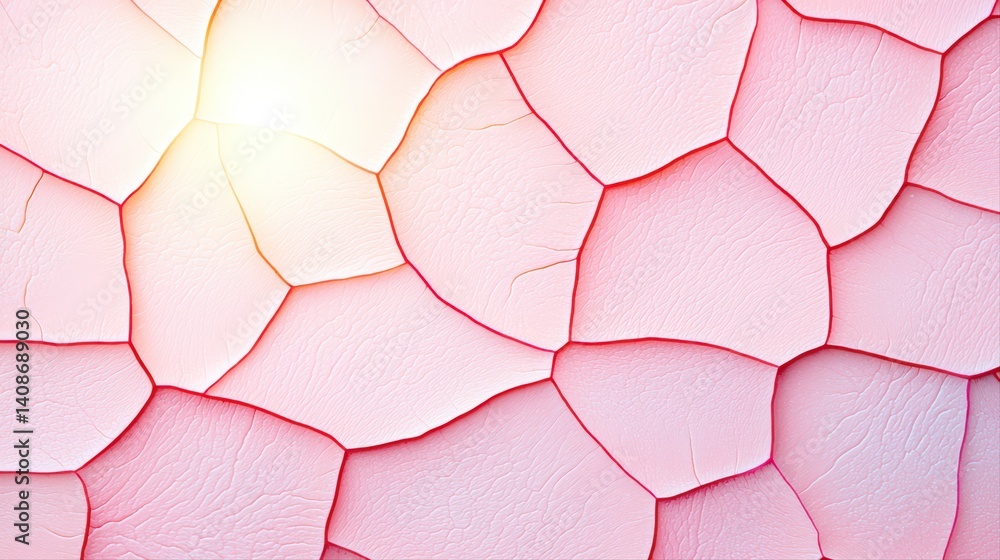 Textured pink surface with irregular polygonal shapes Textured pink surface with irregular polygonal shapes