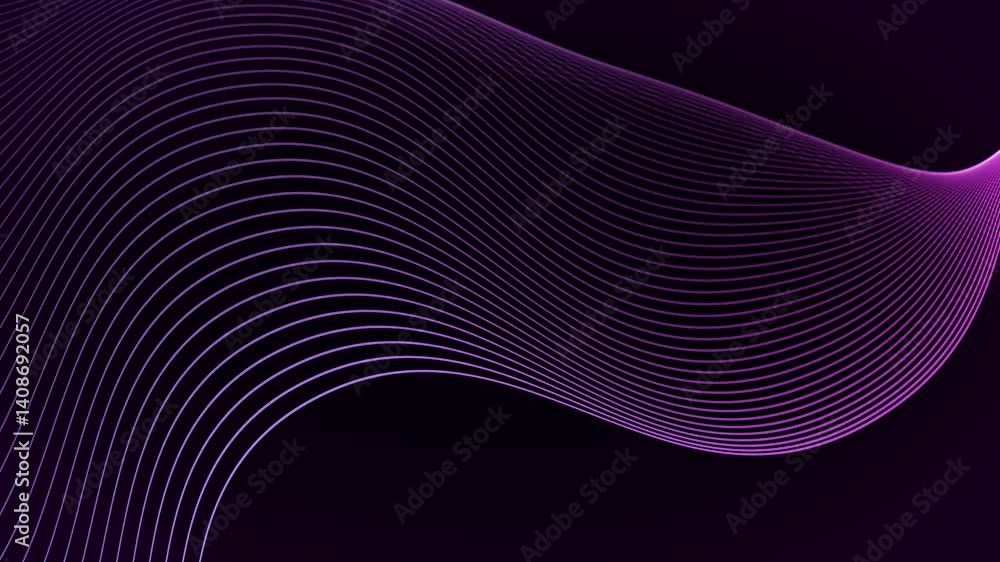 abstract purple moving wavy lines on a dark stylish gradient background animation video abstract purple moving wavy lines on a dark stylish gradient background animation video