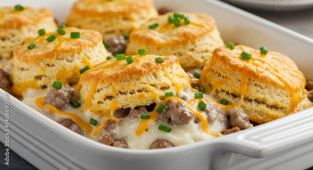 Hearty Sausage and Biscuit Casserole: Comfort Food at Its Finest Presentation Hearty Sausage and Biscuit Casserole: Comfort Food at Its Finest Presentation