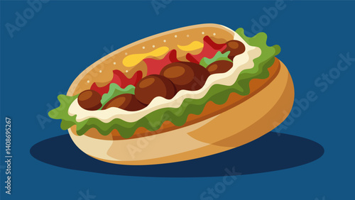 Each arepa is made to order ensuring that it is hot and fresh when it arrives at your table oozing with delicious fillings and toppings.. Vector illustration
