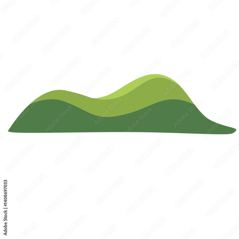 Obraz premium Flat vector illustration of a grassy garden with small blooming flowers. Perfect for spring themes, nature scenes, eco designs, educational projects, or outdoor-related creative compositions.