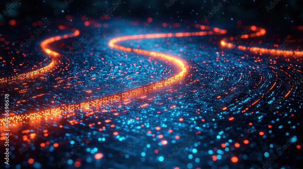 Mesmerizing abstract digital featuring a dynamic glowing neon landscape with swirling trails of energy illuminating a futuristic technology driven atmosphere Vibrant colors intricate patterns Mesmerizing abstract digital featuring a dynamic glowing neon landscape with swirling trails of energy illuminating a futuristic technology driven atmosphere Vibrant colors intricate patterns