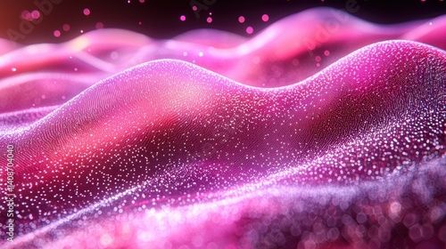 Mesmerizing abstract texture with shimmering glitter and vibrant gradient lights creating a captivating ethereal and enchanting visual effect  This digital art background exudes a sense of luxury