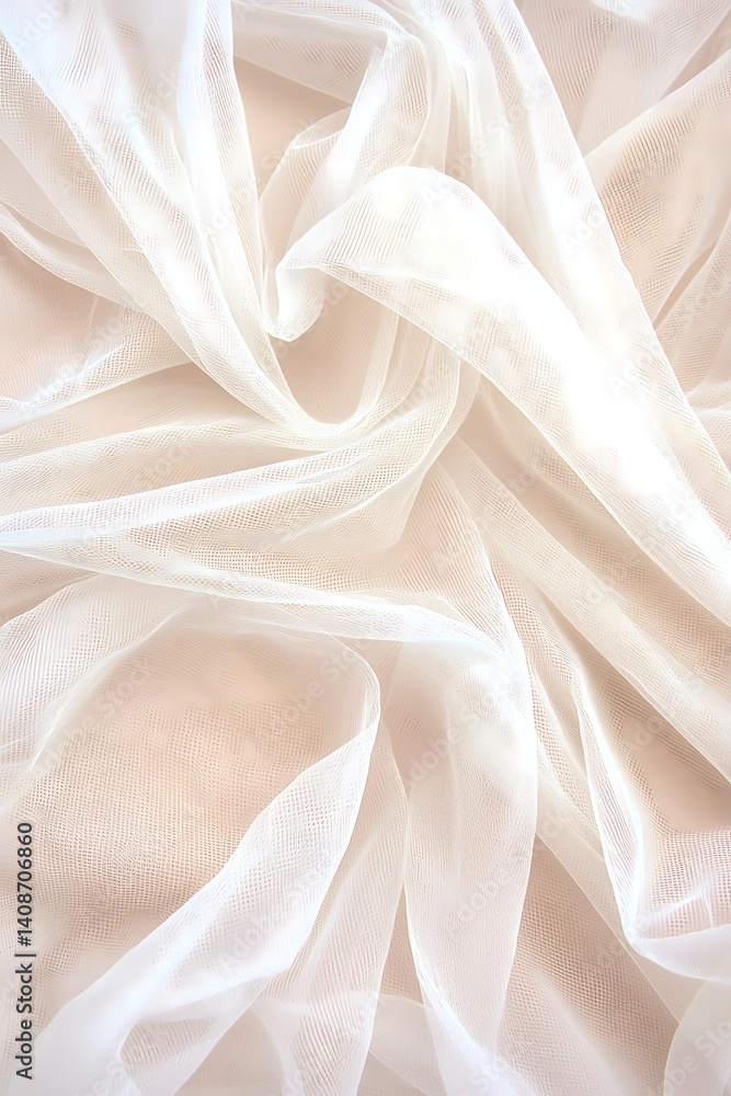 Fototapeta premium Sheer Fabric Drape Closeup