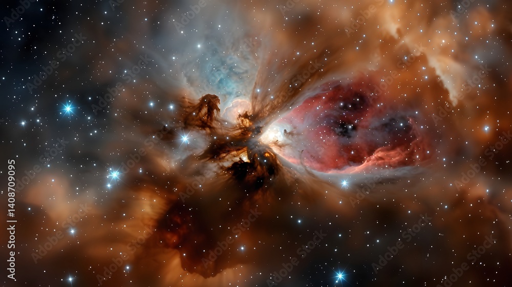 Captivating Cosmic Nebula Glows in the Vastness of Space