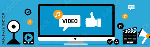 Illustration_of_video_creation_with_a_monitor_displaying_a_thumbs_up_and_the_word_video_surrounded_by_icons_like_music_notes_and_a_clapperboard