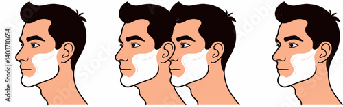 Three_cartoon_men_with_shaving_cream_on_their_faces_are_depicted_in_profile_against_a_white_background_with_dark_hair