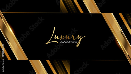Black and Gold Luxury Frame. Modern Classic Premium Design Template. Beautiful Marriage Invitation. Celebration Artwork for Business and Event occasion. Elegant Looking Creative Design Template.
