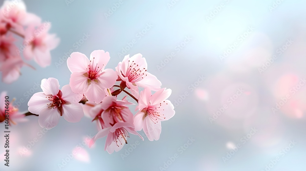 Delicate pink spring blossoms