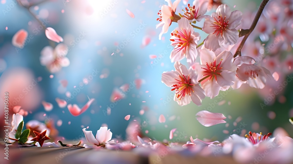 Delicate spring blossoms against a soft backdrop