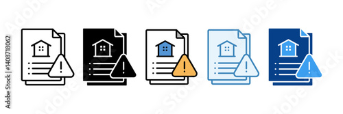 Risk  Icon Set Multiple Style Collection