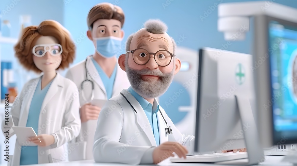 Healthcare professionals working together in a medical facility