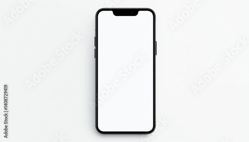 Modern Phone Outline with Clean Design and Isolated Background