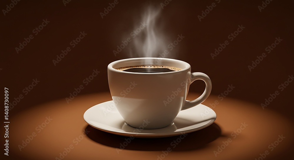 Steaming Coffee Cup: A Warm, Dark, and Moody Still Life Steaming Coffee Cup: A Warm, Dark, and Moody Still Life