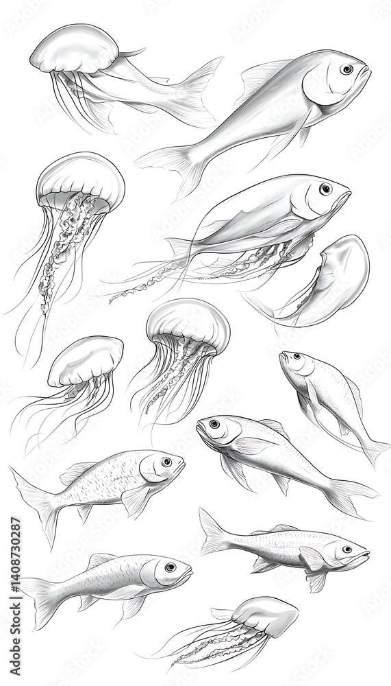 Fototapeta premium Aquatic Sketches