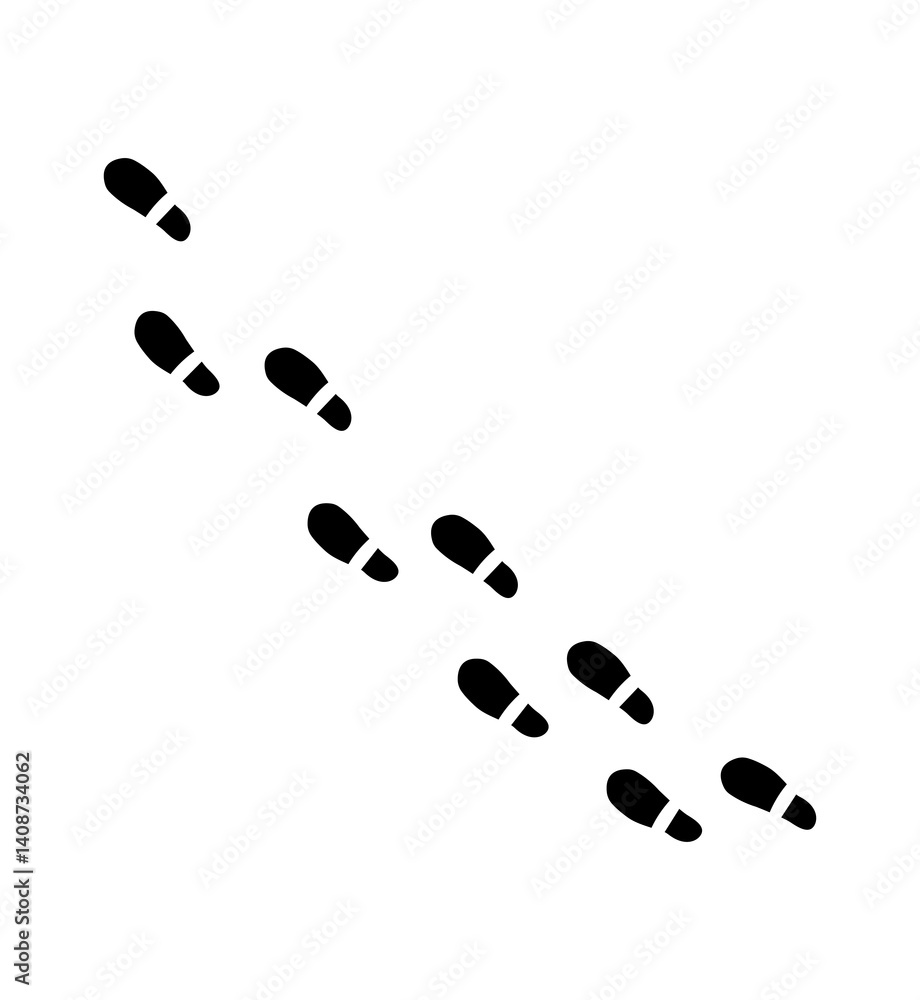 Human foot print icon. Human step tracks. Human foot print icon. Human step tracks.