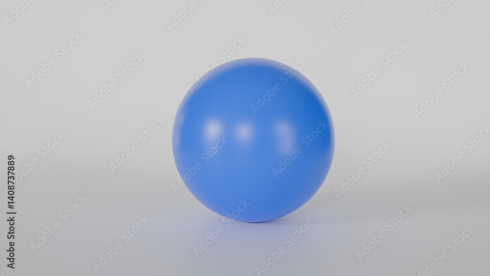 Obraz premium Shiny blue circle on a minimal background.