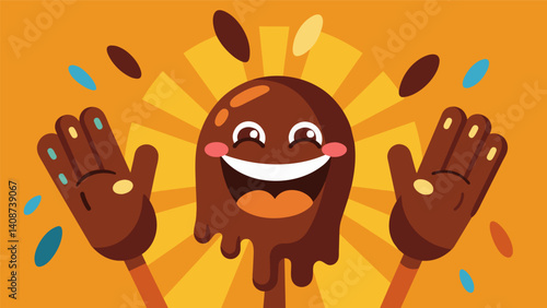 An indulgent experience where chocolatecovered fingers and smiles are the only requirement.. Vector illustration
