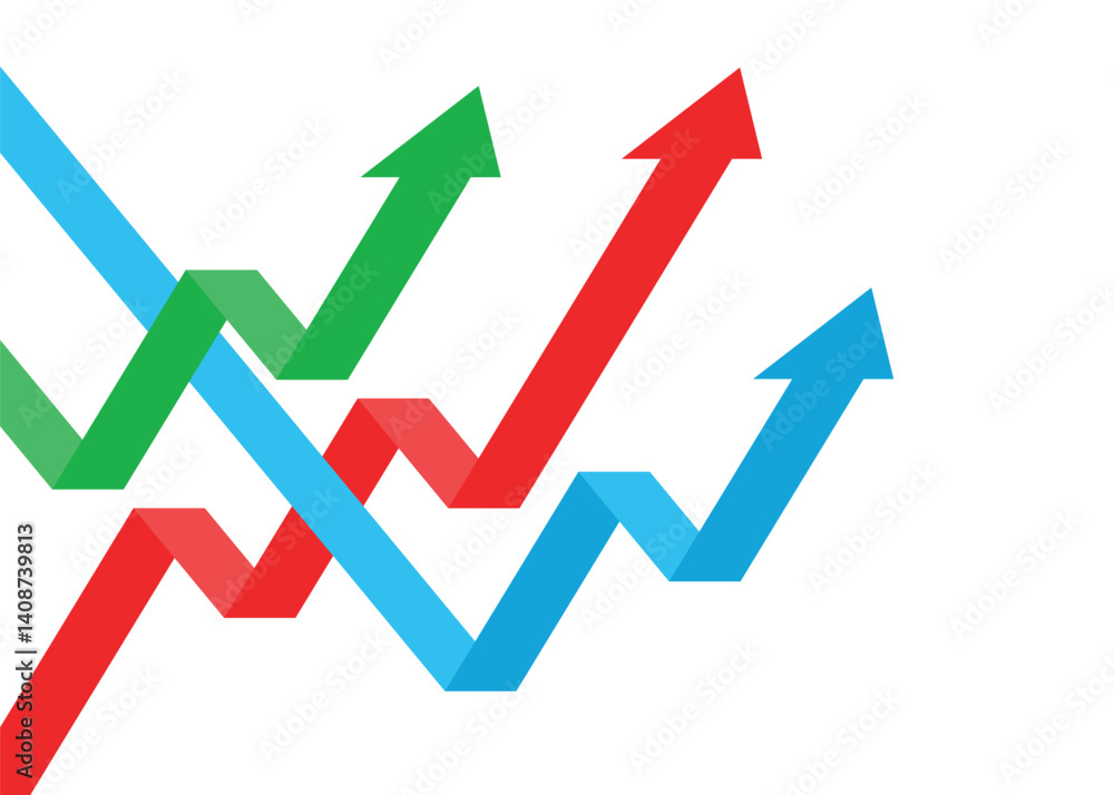 3 3D Arrows Going Up represents Competition, Business Growth, Economic Boom, Profit Trend 3 3D Arrows Going Up represents Competition, Business Growth, Economic Boom, Profit Trend