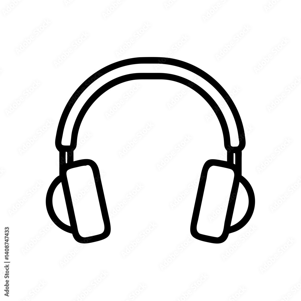 headphones line art vector icon headphones line art vector icon