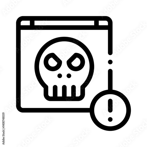 malware line icon
