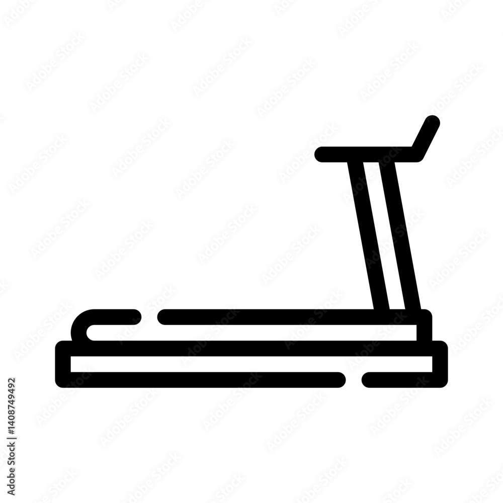 treadmill line icon