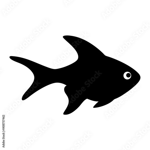  aquarium fish black silhouette of a moorish idol fish aquatic animal ocean life- simple black silhouette of a aquarium fish tropical sea life animal icon,