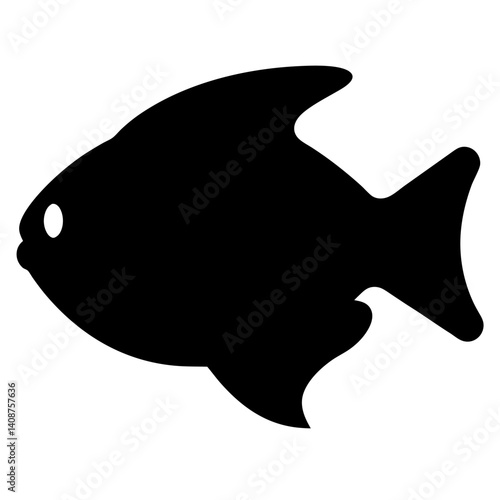 black skirt tetra fish black silhouette of a moorish idol fish aquatic animal ocean life- simple black silhouette of a black skirt tetra fish tropical sea life animal icon,
