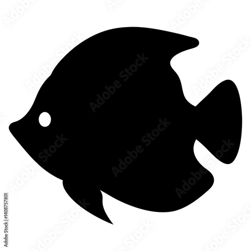 bristlenose pleco fish  black silhouette of a moorish idol fish aquatic animal ocean life- simple black silhouette of a bristlenose pleco fish  tropical sea life animal icon,