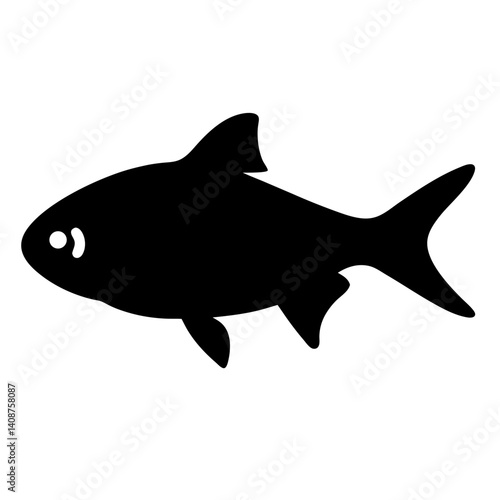 congo tetra fish black silhouette of a moorish idol fish aquatic animal ocean life- simple black silhouette of a congo tetra fish tropical sea life animal icon,