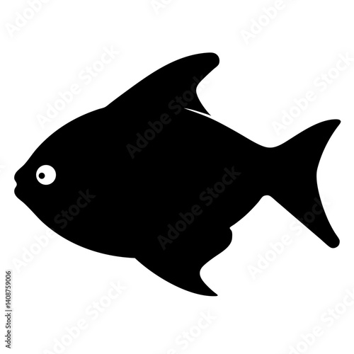 lemon tetra fish black silhouette of a moorish idol fish aquatic animal ocean life- simple black silhouette of a lemon tetra fish tropical sea life animal icon,