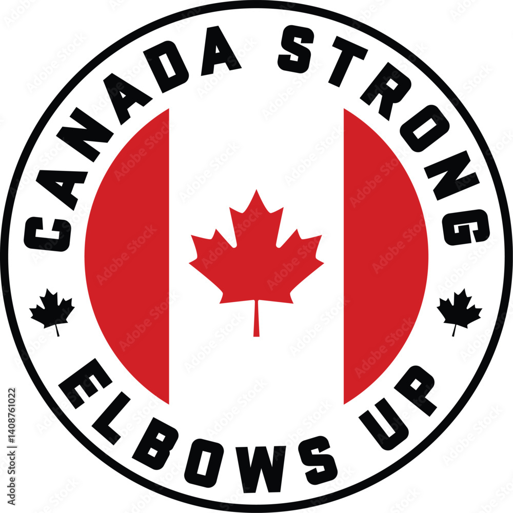 Canada Day Elbows Up vector design for patriotic events, created in Illustrator. Great for shirts, posters, and Canadian celebration themes. Canada Day Elbows Up vector design for patriotic events, created in Illustrator. Great for shirts, posters, and Canadian celebration themes.