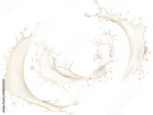 milk splash isolated on white background