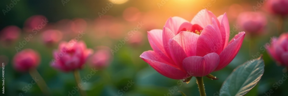Soft petals gently unfolding in the morning dew , nature, botanical Soft petals gently unfolding in the morning dew , nature, botanical