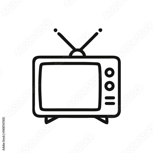 retro tv vector icon illustration