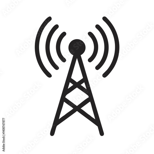 radio tower vector icon illustration