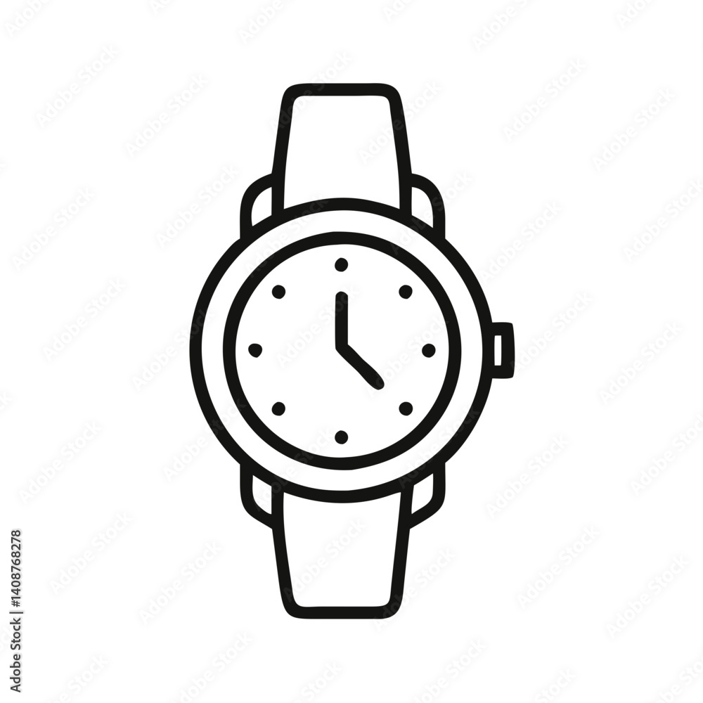 wristwatch vector icon illustration wristwatch vector icon illustration