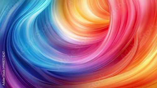 Obraz na płótnie Vibrant swirling colors. Dynamic abstract design with a blend of bright hues w salonie