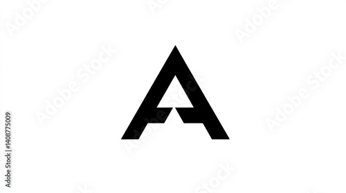Free Download Black letter A geometric design on white background, use for branding, initials - GFXLoad