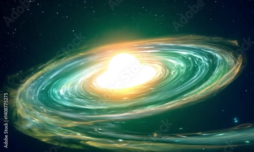 Wallpaper Mural Create a time-lapse scene showing the formation of a solar system with a bright protostar at the center, surrounded by spiraling rings of gas and debris gradually forming planets Torontodigital.ca