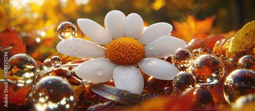 Obraz na płótnie Autumn Daisy Delights w salonie