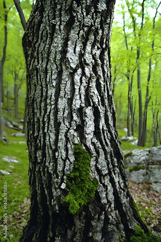 Closeup Tree Bark Texture Moss Forest Nature Closeup Tree Bark Texture Moss Forest Nature