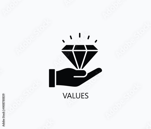 Cuadro en lienzo Values Icon Or Logo Isolated Illustration