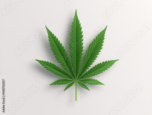 Cannabis Leaf, White Background