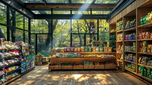Sunlit Garden Grocery: A Tranquil Retail Space